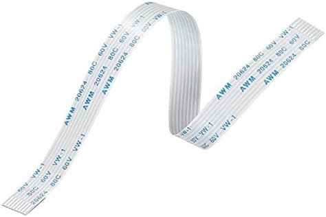 SHIVLAHERI 8 Pin 1mm Pitch FFC Cable (A-Type) 100MM Length Flexible ...