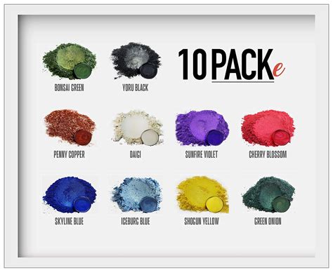 Eye Candy Pigments Variety Mica Pigment Powder Set E - Mica Powder ...