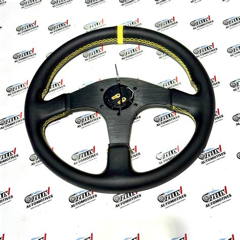 OMP Flat Racing Steering Wheel (14 Inch ) | Premium Sport Style – Zelix ...