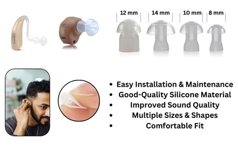 FCS hearing aid domes Ear Tips Silicone Earplug Domes for BTE and ...