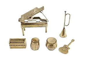 A V GIFTS AND HANDICRAFTS Brass Music Set Design NO. 2 Miniature ...