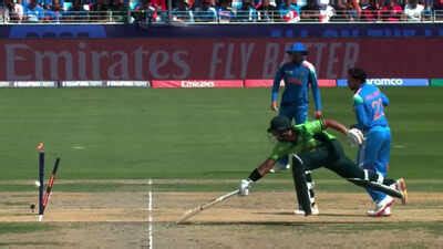 IND vs PAK: Axar Patel's bullet throw catches Imam-ul-Haq short - watch ...