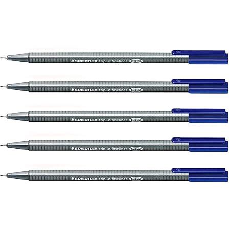 Staedtler Triplus Fineliner Pens blue color 5 Pcs./Pack : Amazon.in ...