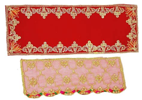 ARTISKRITI Aasan for God Idol with Chunri, Red Assan for Pooja and ...