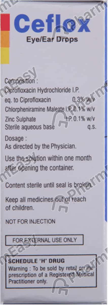 Ceflox E/E Drops 10ml: Uses, Side Effects, Price & Dosage | PharmEasy
