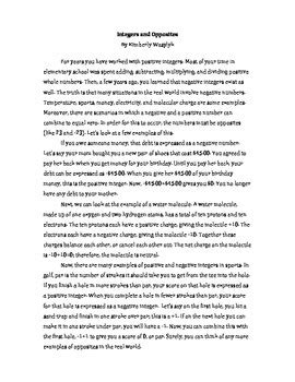 Image result for Math Opposites Common Core