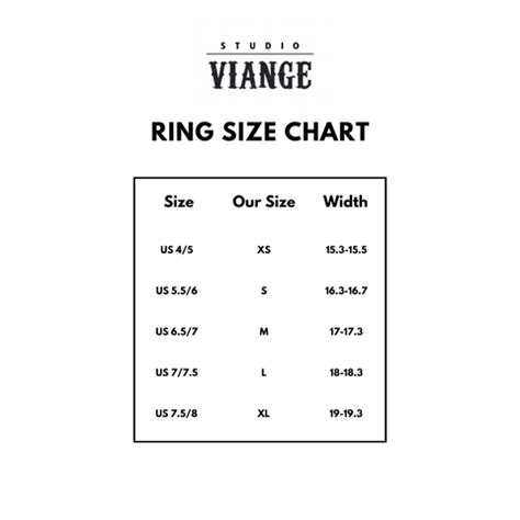 Ring Size Chart – Studio Viange