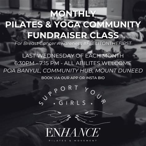 Enhance X SYG Community Pilates/ Yoga Fundraising class for breast ...