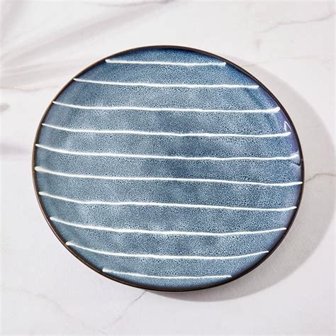 Buy Cerradura Stoneware Striped Side Plate - 20cm from Home Centre at ...