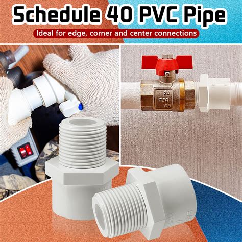 10pcs White Pvc Pipe Fittings 1inch Npt Male Thread Pvc | Desertcart INDIA