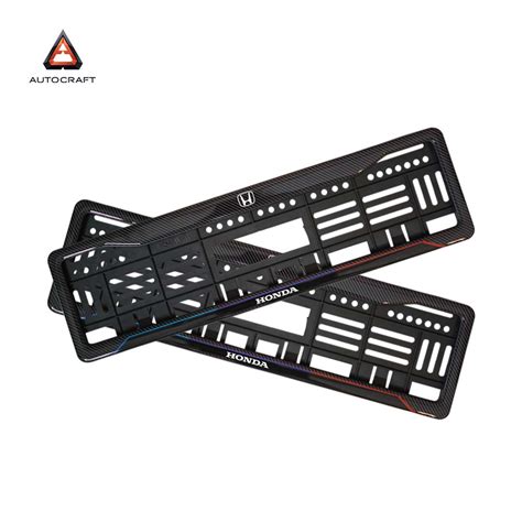 Car Number Plate Gel Frame - Honda - Blue and Red Line – Autocraft