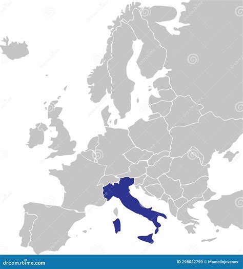 Location Map of the ITALIAN REPUBLIC, EUROPE Stock Vector ...