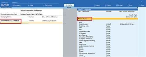 Backup And Restore in Tally Prime Hindi Notes | Company Backup