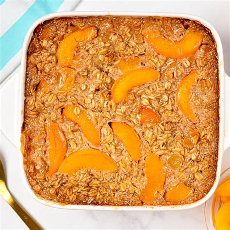 Peach Baked Oatmeal (Dairy-Free) - The Conscious Plant Kitchen