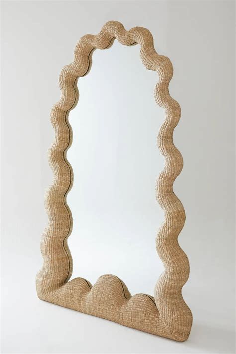 La Celebracion Floor Mirror in Hand Woven Natural Fiber | Modern floor ...