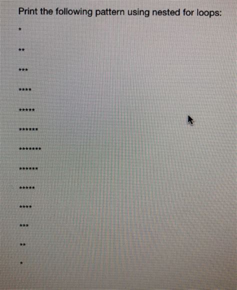 Pattern Prints in C Using Nested Loop 的图像结果