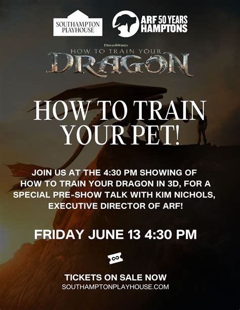 Southampton Playhouse x ARF: How To Train Your Pet, 43 Hill Street ...