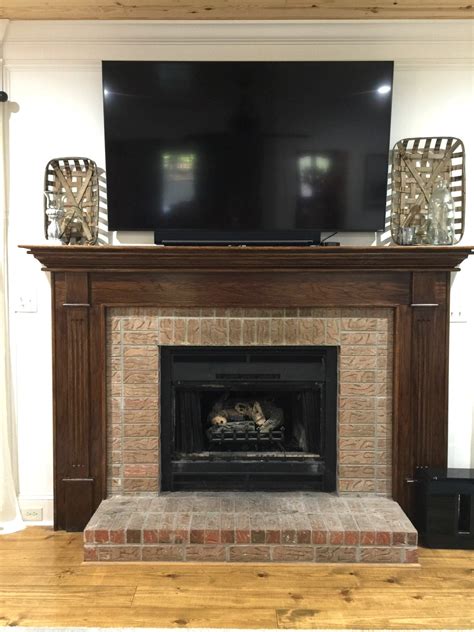 Brick Mantel Fireplace