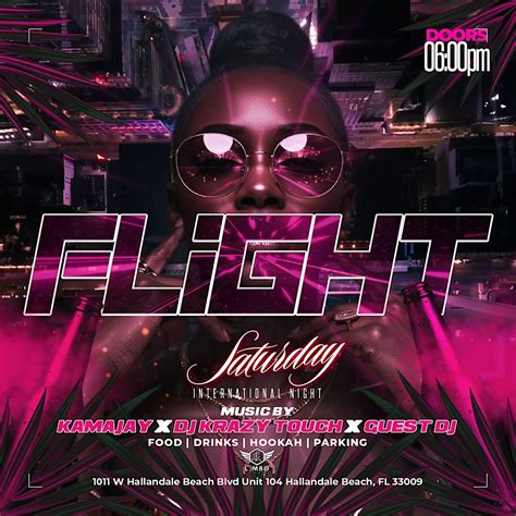 FLIGHT SATURDAY, Limbo Hookah Lounge, West Hallandale Beach Boulevard ...