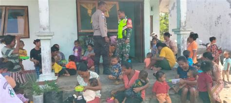 Bhabinkamtibmas dan Babinsa Amfoang Barat Daya Pantau Giat Posyandu di ...