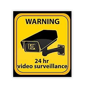 VVWV 24Hrs CCTV Camera Surveillance Sign Board Safety & Warning Signage ...