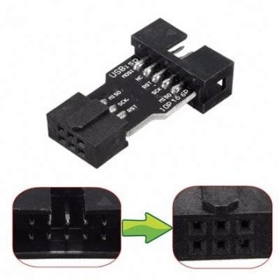 AVR ISP 10 Pin to 6 Pin Adapter Board buy online at Best Price and ...