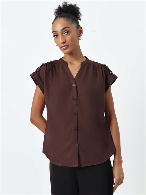Buy Wardrobe Dark Brown Solid Top from Westside