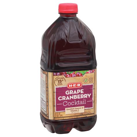 Heb Cranberry Juice at Zane Morrison blog