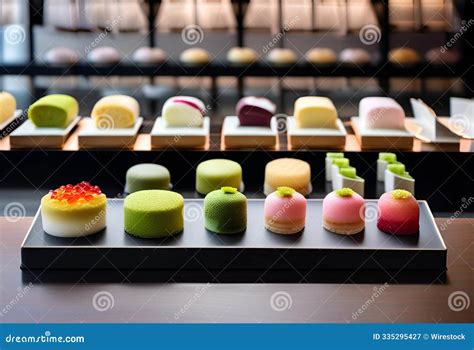 AI Illustration of Minimalist Display of Traditional Japanese Desserts ...