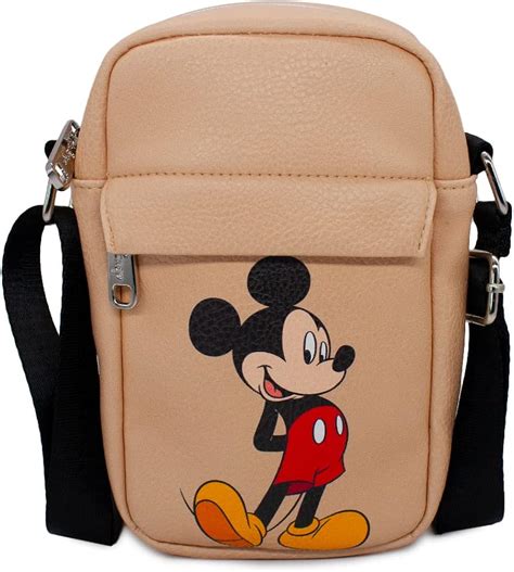 Buy Disney Bag, Cross Body, Classic Mickey Mouse Standing Pose, Tan ...
