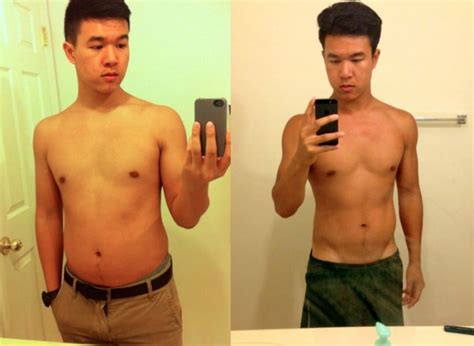 Before and After 10 lbs Fat Loss 5 foot 9 Male 180 lbs to 170 lbs