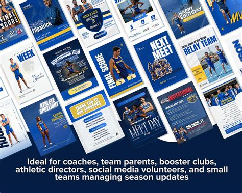 Track & Field Templates Bundle | 78 Social Media Templates for Teams ...