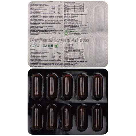 Corcium Plus - Blister Pack of 10 Capsules : Amazon.in: Fashion