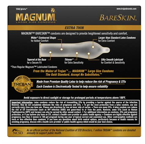 TROJAN Magnum BareSkin Premium Large Condom — 12 Count - Hale and ...