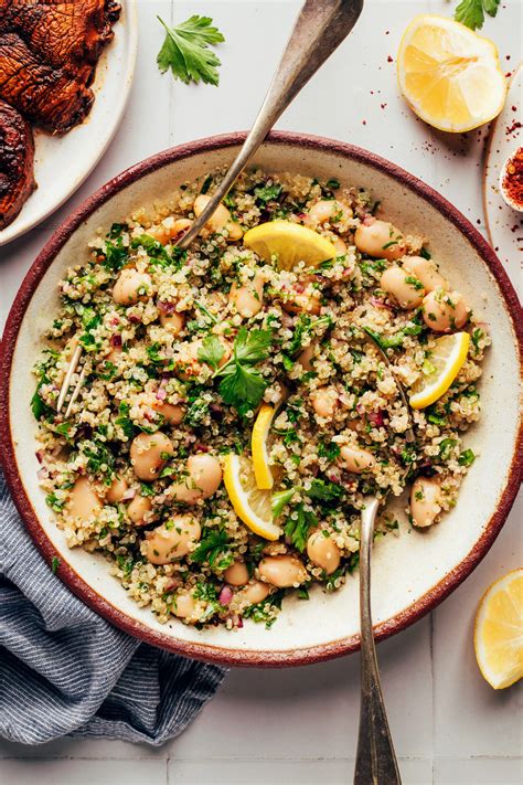 Lemony White Bean Quinoa Salad - Minimalist Baker Recipes