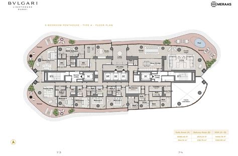 Bulgari Lighthouse Residence at Jumeirah Bay - Floor Plan