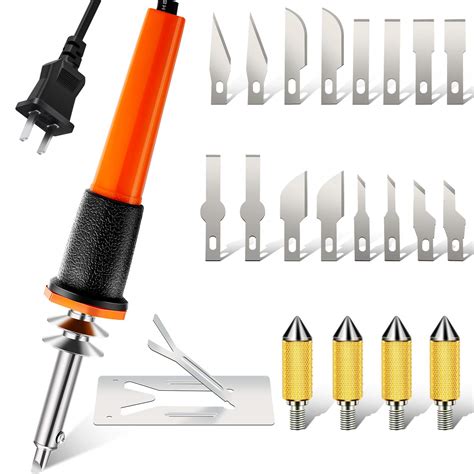 Buy 22 Pieces Electric Hot Cutter Tool Kit Include Heat Cutter ...