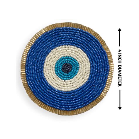 Beaded Coasters Set of 4 - Evil Eye – Folkulture India