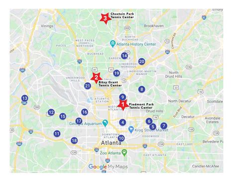List of Tennis Courts | Atlanta, GA