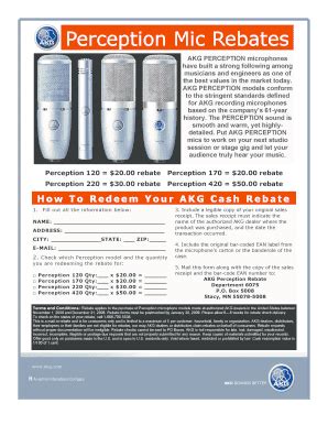 Fillable Online Perception Mic Rebates - CCI Solutions Fax Email Print ...