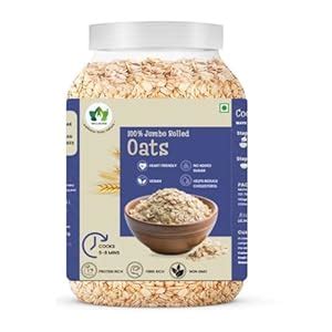 Wellmonk Jumbo Rolled Oats 1 kg Jar : Amazon.in: Grocery & Gourmet Foods