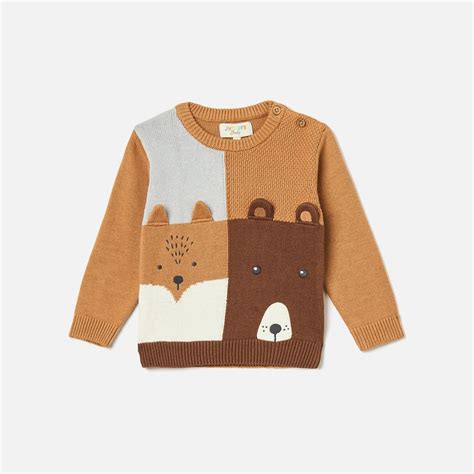 Buy Juniors Applique Detail Sweater with Long Sleeves and Crew Neck ...