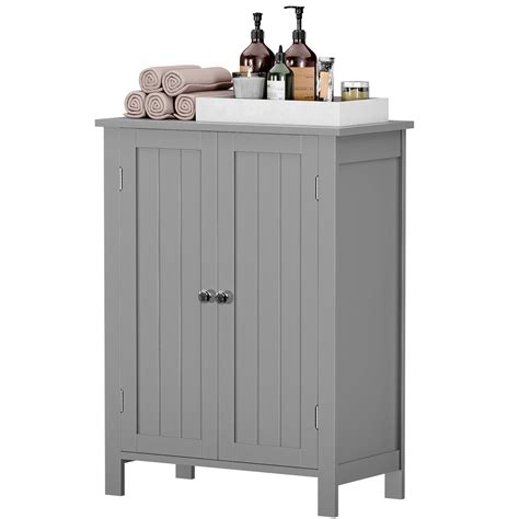 HomGarden 2-Door Freestanding Bathroom Floor Storage Cabinet with ...