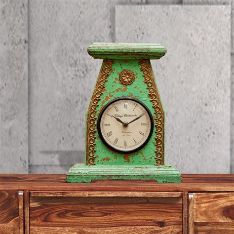 Vintage Style Antique Wooden Table Clock for Office | Diwali Gift | D ...