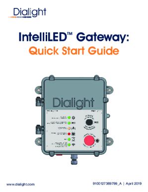Fillable Online Gateway - Quick Start Guide (English) - Dialight Fax ...