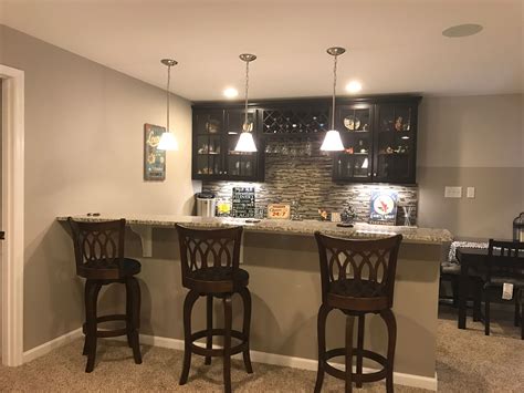 Ryan homes Rome model finished basement wet bar | Basement bar designs ...