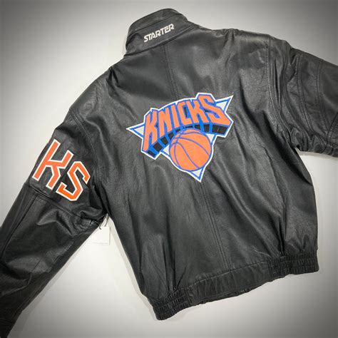 Vintage New York Knicks Starter Leather Jacket – ROMAN