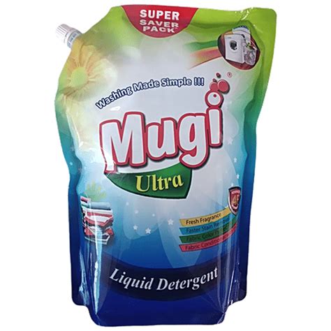 Buy mugi Ultra Liquid Detergent - Fresh Fragrance, Faster Stain Removal ...