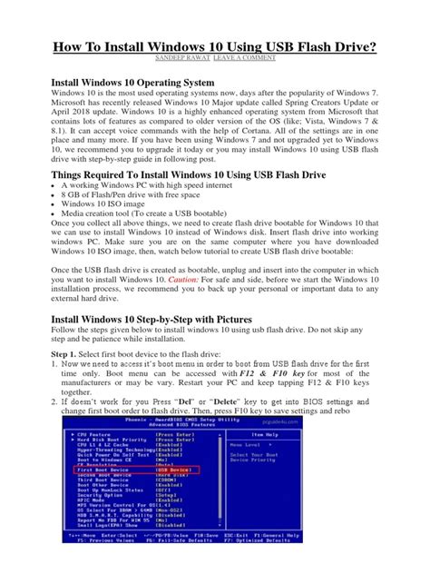 Image result for Tutoriel Windows 10 USB