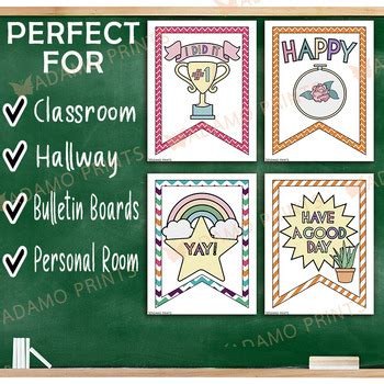 Self Care Rewards Bunting Flags Growth Mindset Classroom Bulletin Board ...